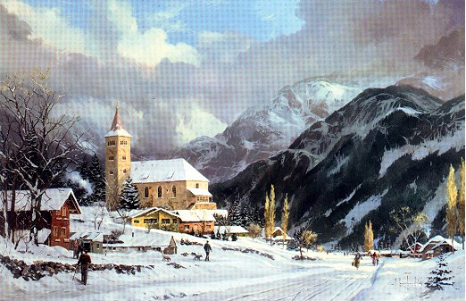 (image for) Handmade oil painting Copy paintings of famous artists Thomas Kinkade's painting,No.87